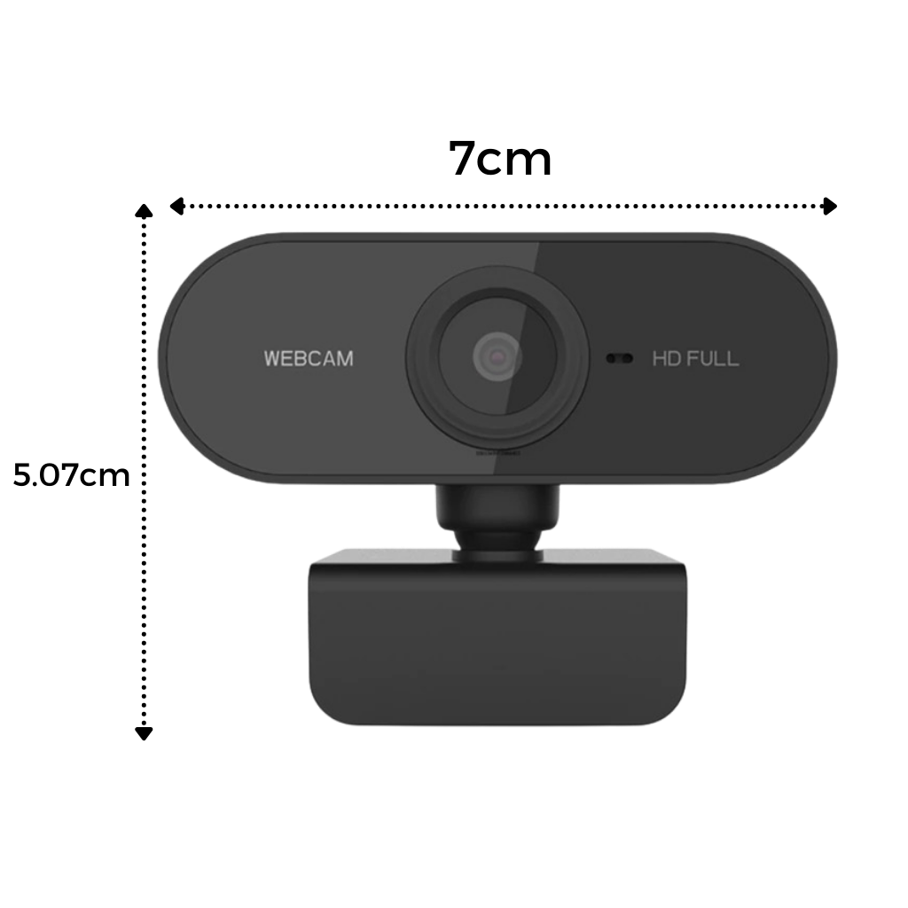 Webcam USB HD 1080p rotative avec microphone