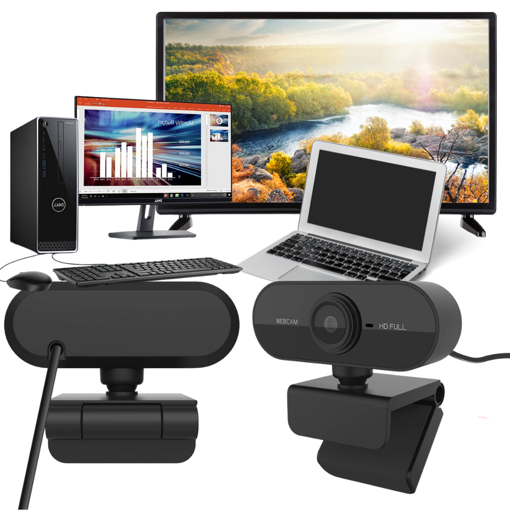 Webcam USB HD 1080p rotative avec microphone