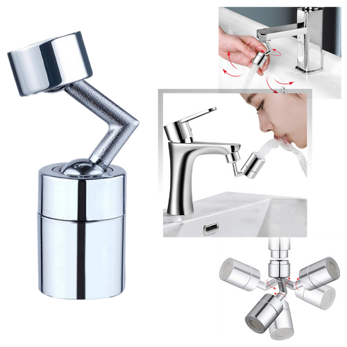 Buse de robinet rotative anti-éclaboussures orientable à 360°
