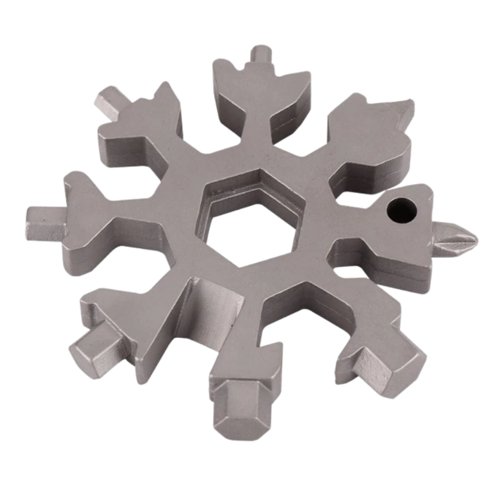 Outil Flocon de neige multifonctionnel 18-en-1 en acier inoxydable