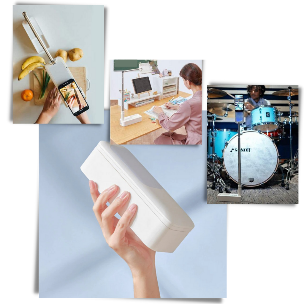 Support pour smartphone avec kit d'éclairage bluetooth intégré