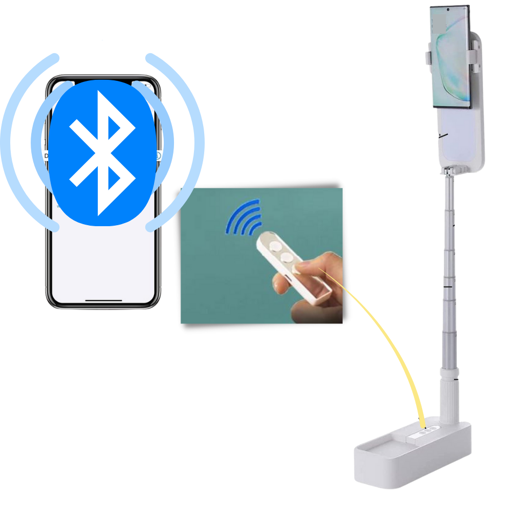 Support pour smartphone avec kit d'éclairage bluetooth intégré