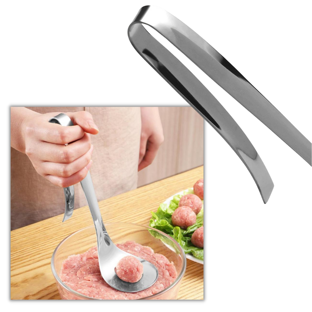 Cuillère à boulettes de viande en acier inoxydable