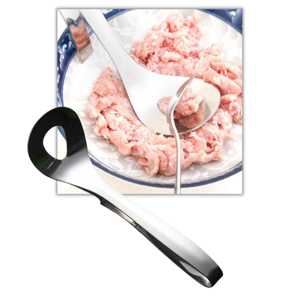Cuillère à boulettes de viande en acier inoxydable