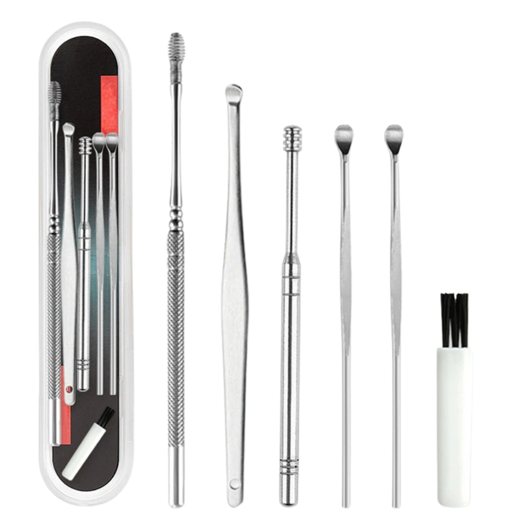 Set d'outils en acier inoxydable pour le nettoyage des oreilles