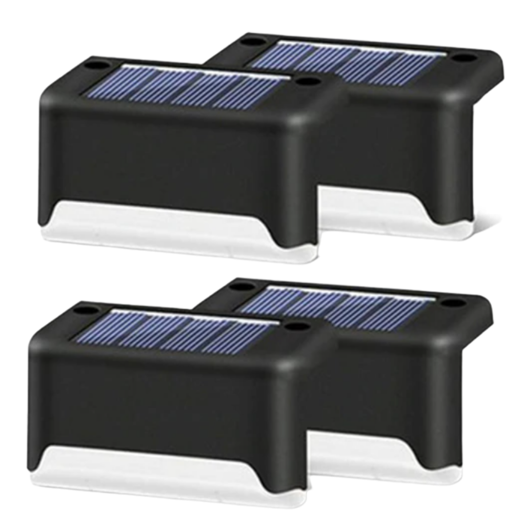 Lampes solaires à LED pour escalier (4 pièces)