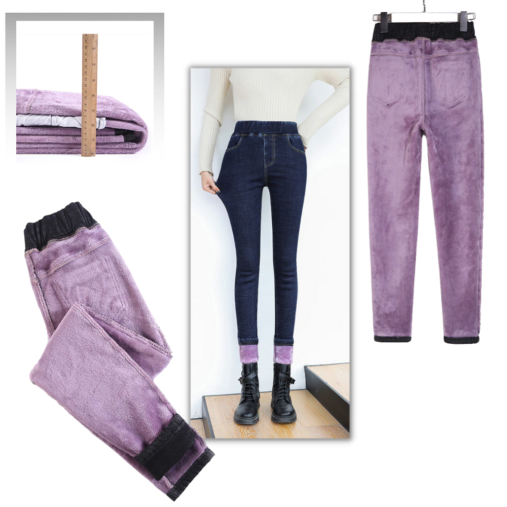 Jegging en laine polaire thermique pour femmes