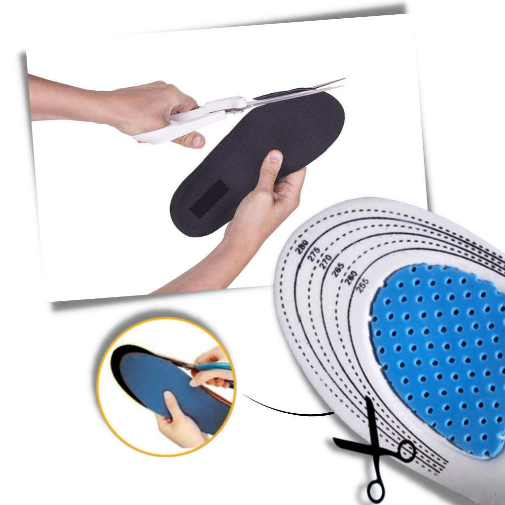 Semelles unisexes en gel pour chaussures de course