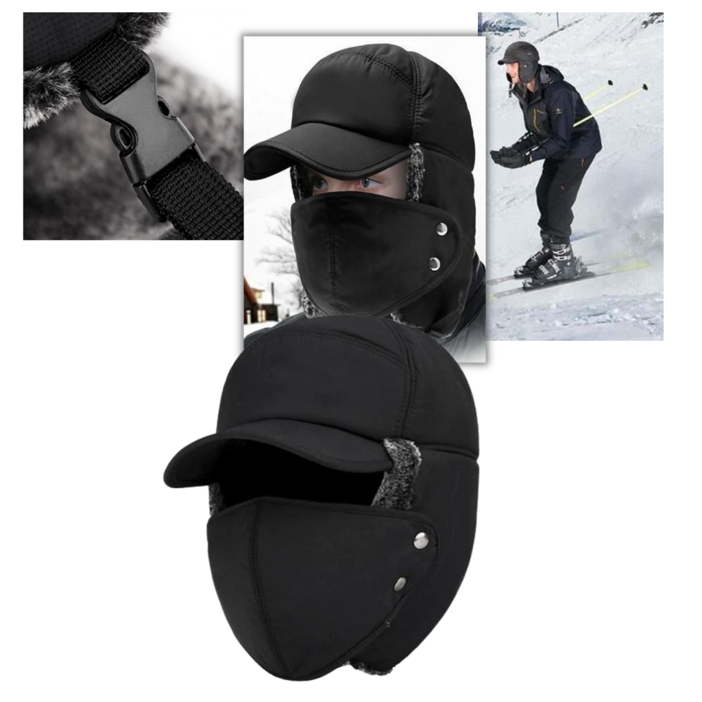 Chapeau coupe-vent unisexe pour les oreilles et le visage