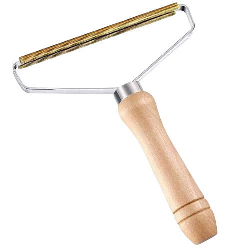 Brosse pour poils d'animaux en bois