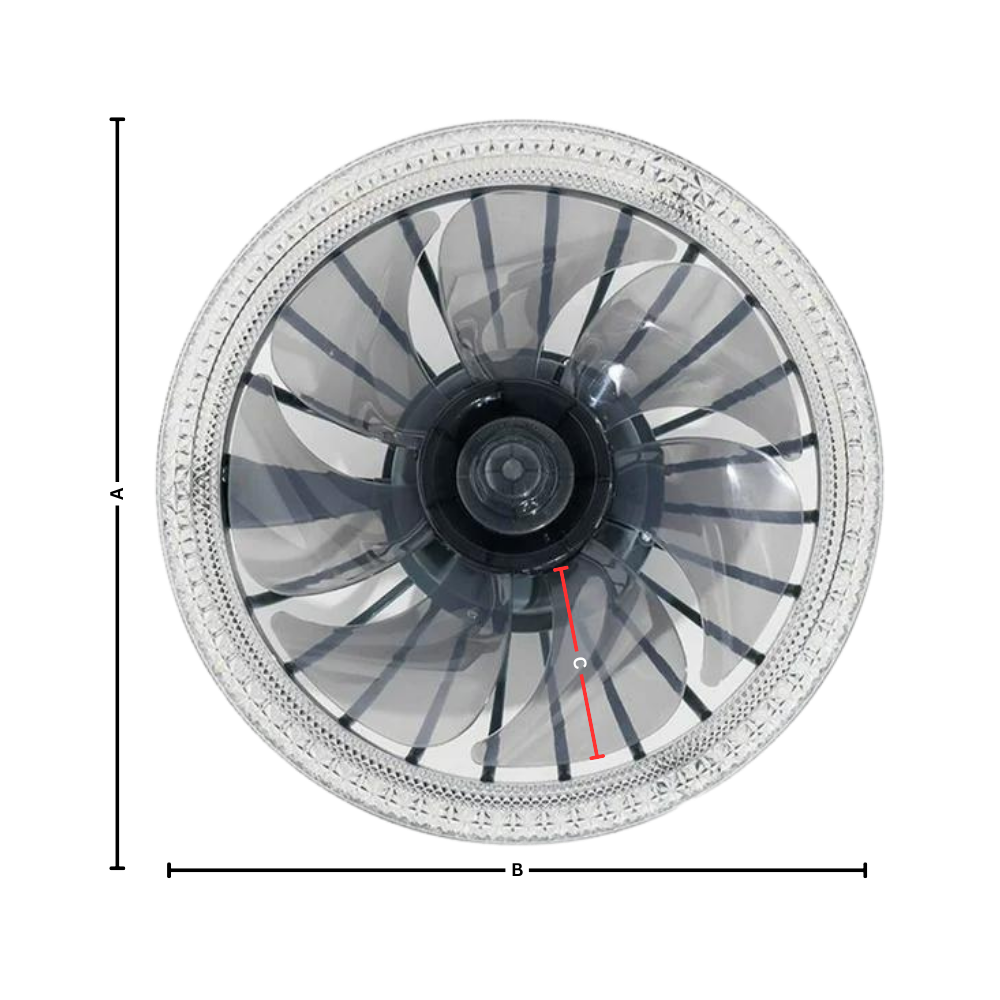 Ventilateur de plafond avec lampe intégrée et télécommande