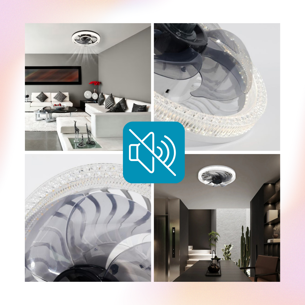 Ventilateur de plafond avec lampe intégrée et télécommande