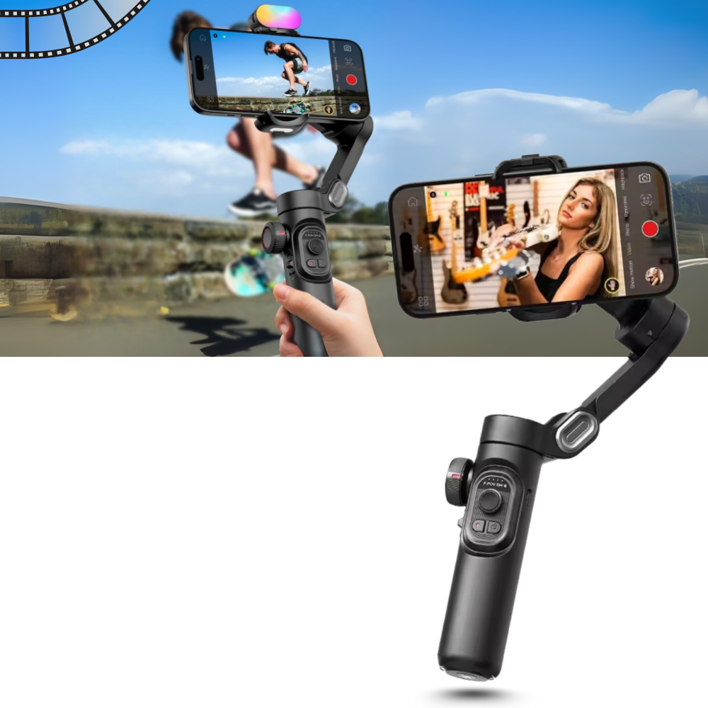 Stabilisateur de téléphone avec suivi par IA