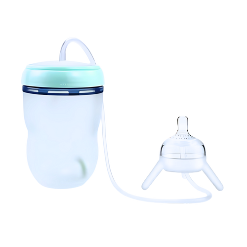 Biberon auto-alimenté avec valve anti-colique
