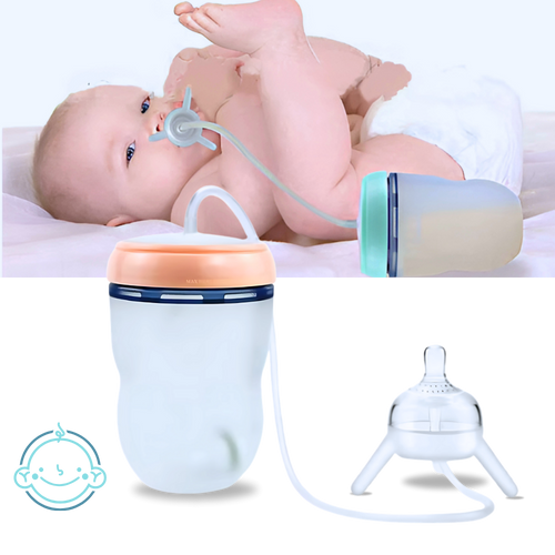 Biberon auto-alimenté avec valve anti-colique