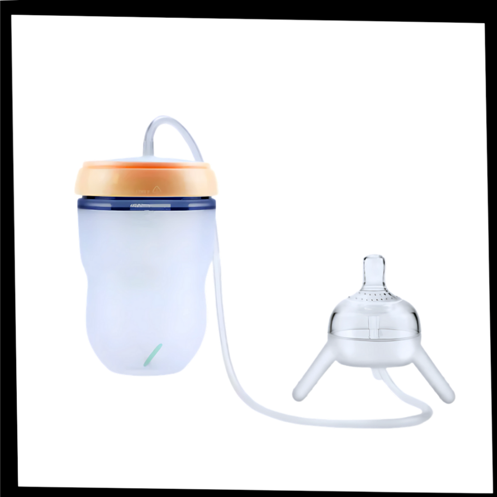 Biberon auto-alimenté avec valve anti-colique