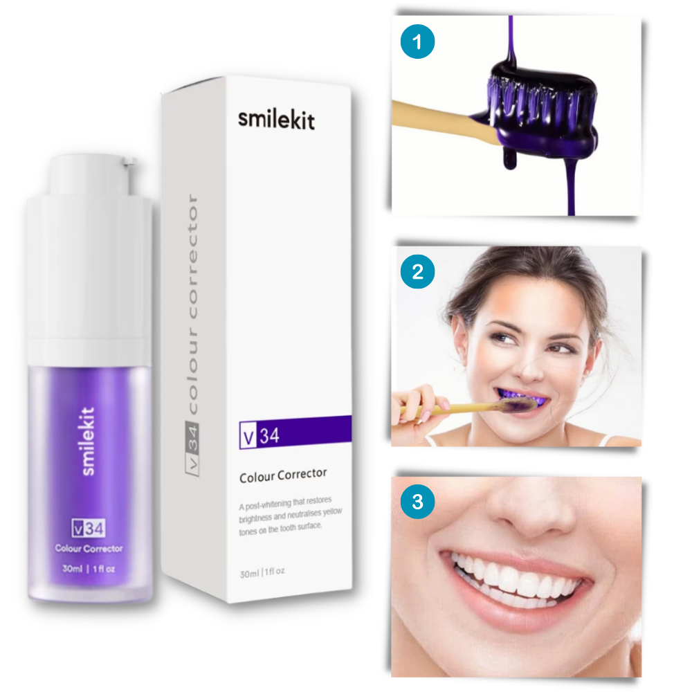 Dentifrice violet éclaircissant