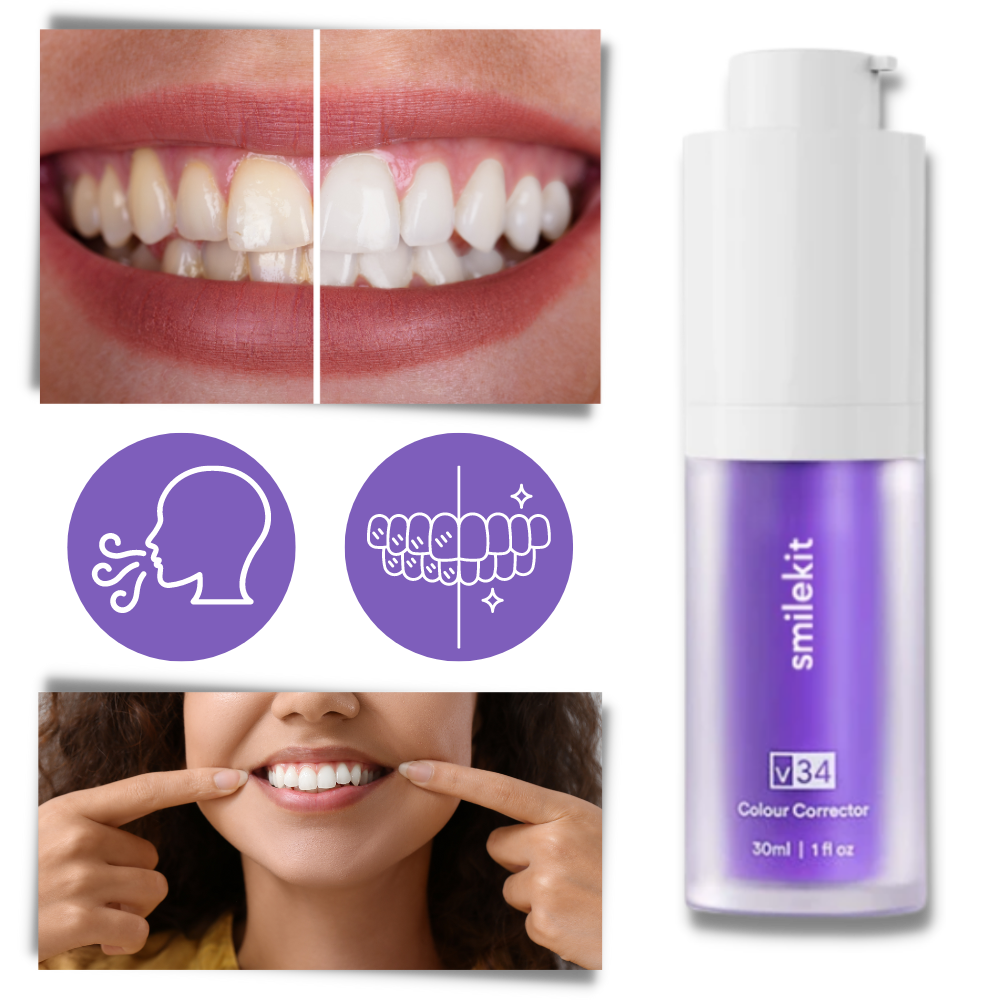 Dentifrice violet éclaircissant
