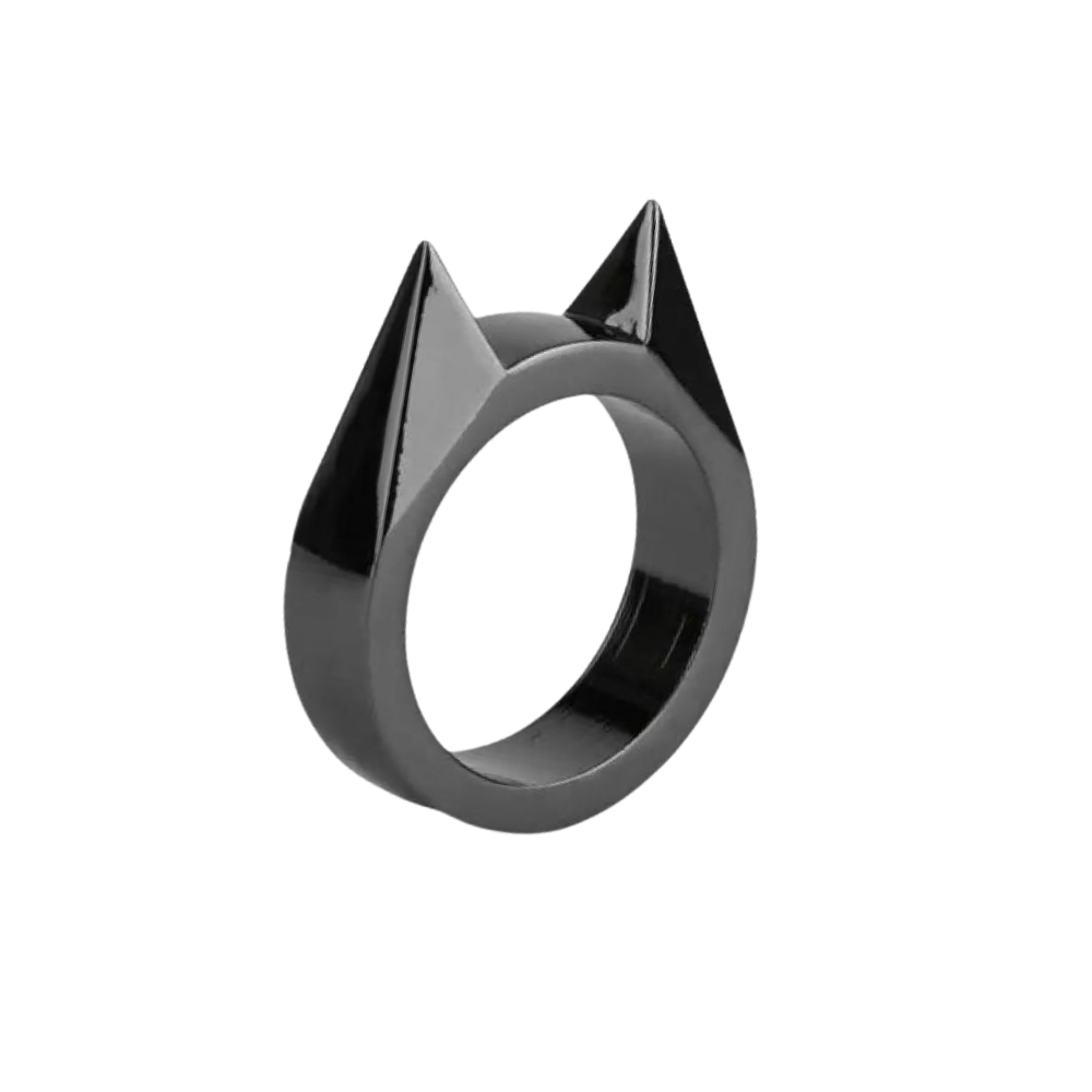 Bague d'autodéfense oreilles de chat