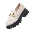 Mocassins en cuir élégants à semelles épaisses
