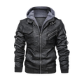 Veste de motard marron en cuir