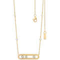 Collier intemporel à trois pierres mobiles