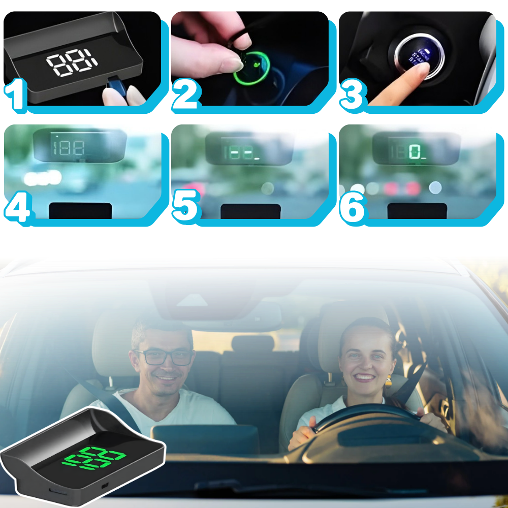 Affichage tête haute compteur de vitesse clair et intuitif