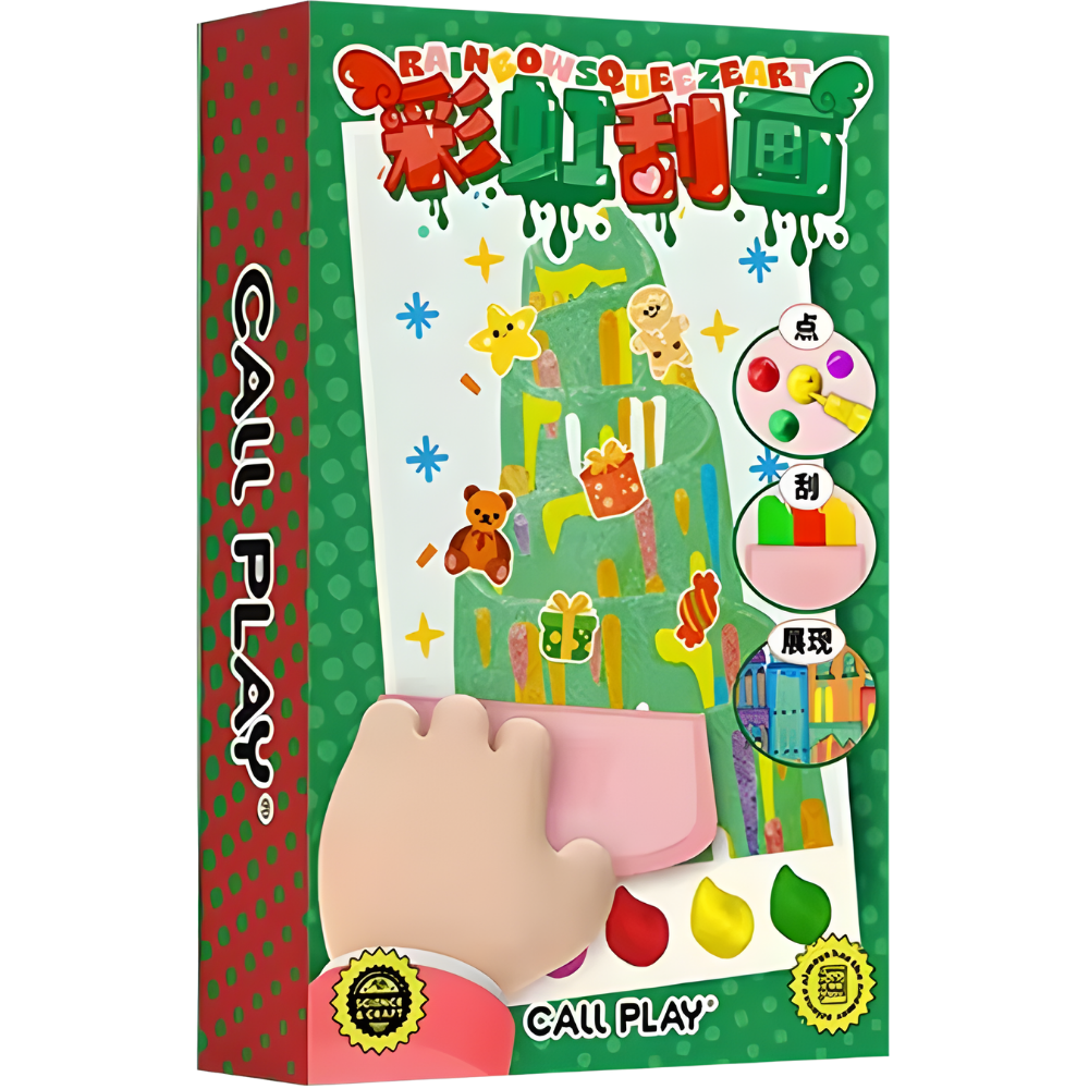 Kit peinture à pois et raclette pour enfants