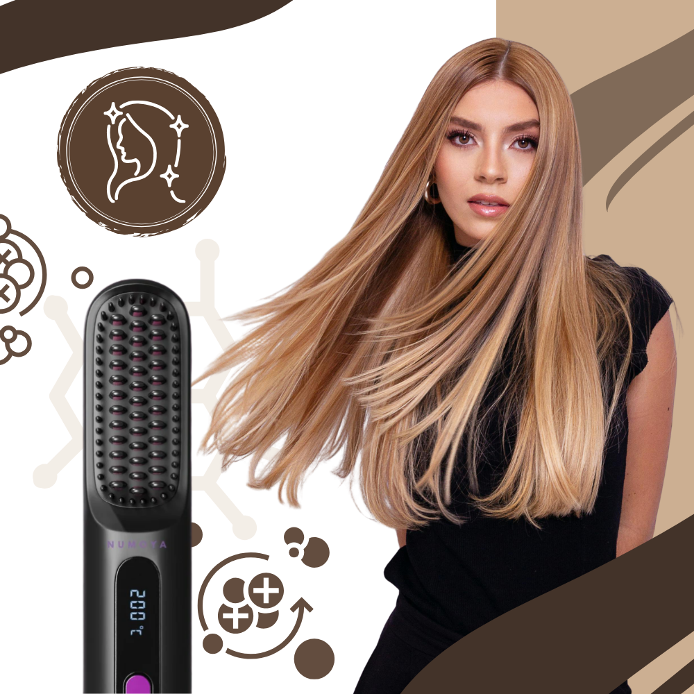 Brosse chauffante lissante sans fil