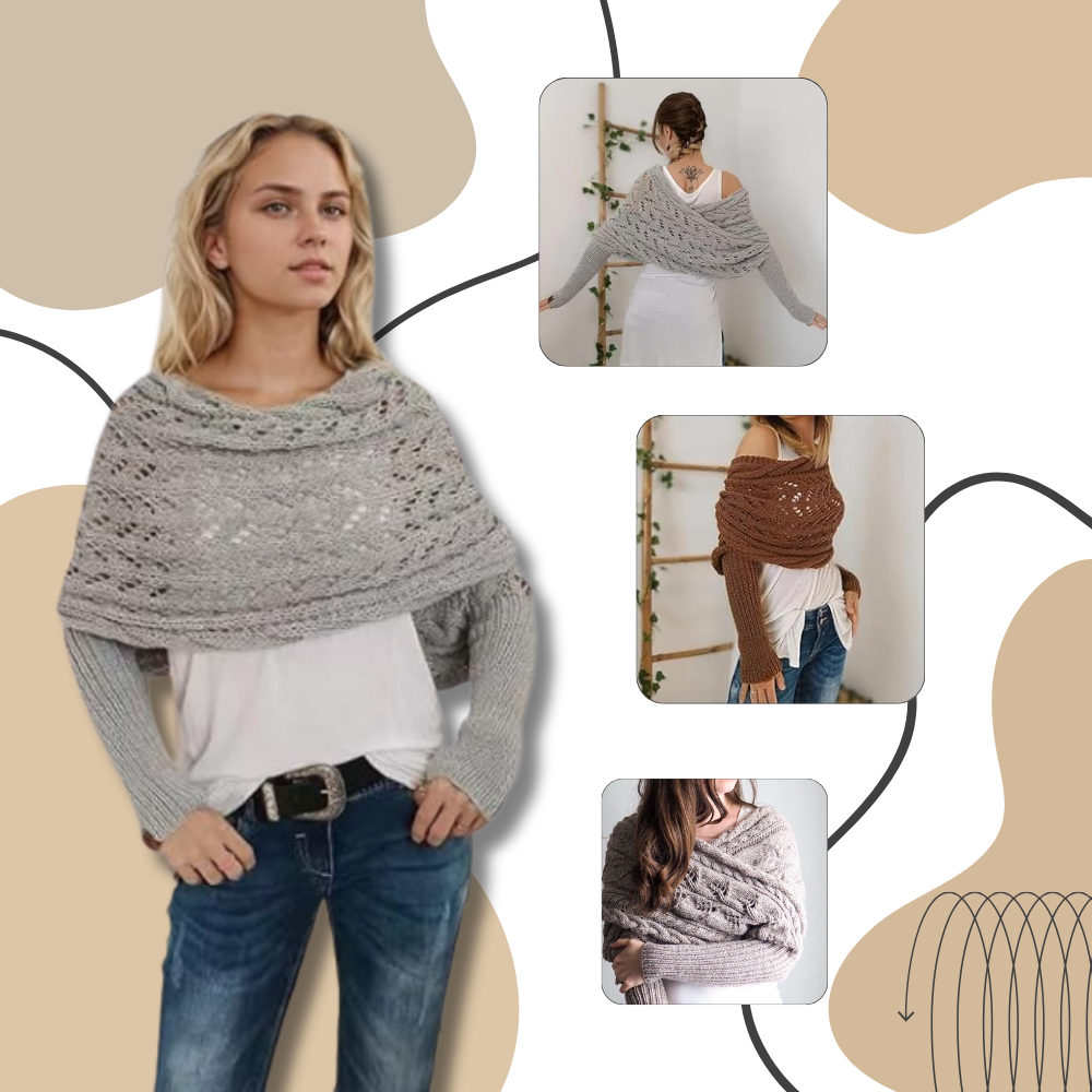 Chandail douillet en tricot avec épaules découvertes