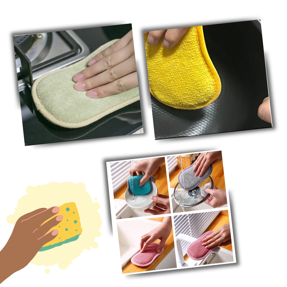 Éponge à vaisselle durable et réutilisable