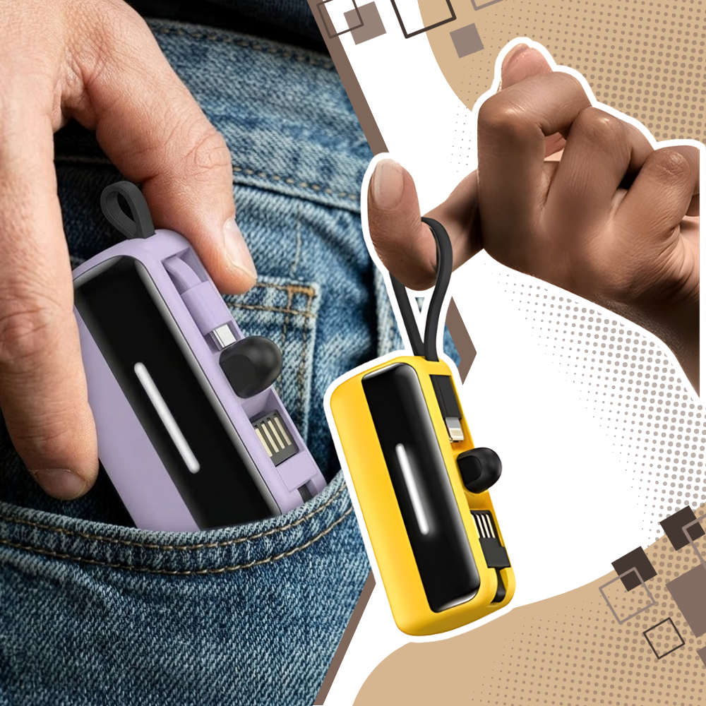 Batterie de secours externe compacte avec support intégré