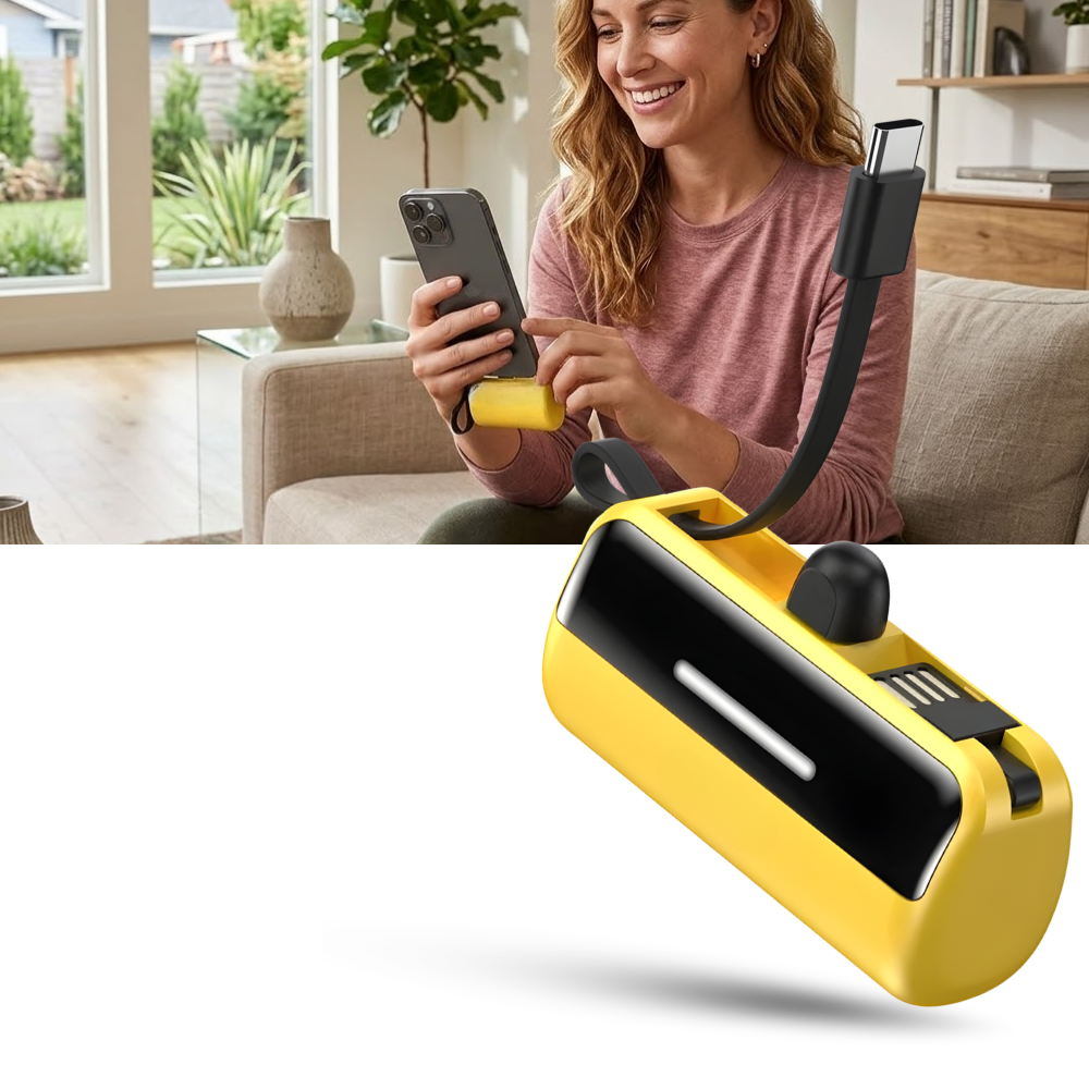 Batterie de secours externe compacte avec support intégré