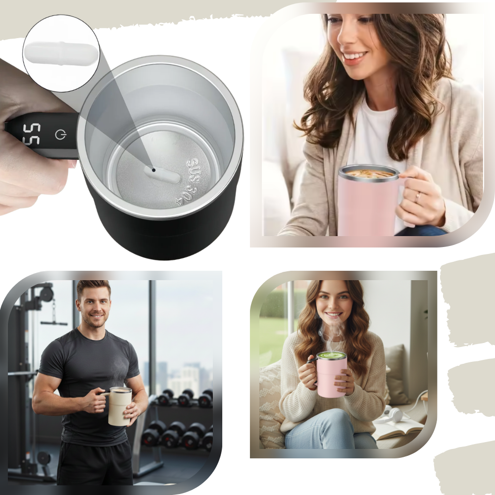 Tasse intelligente avec mélangeur automatique
