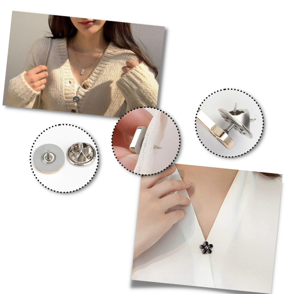 Broches à boutons élégantes sans couture