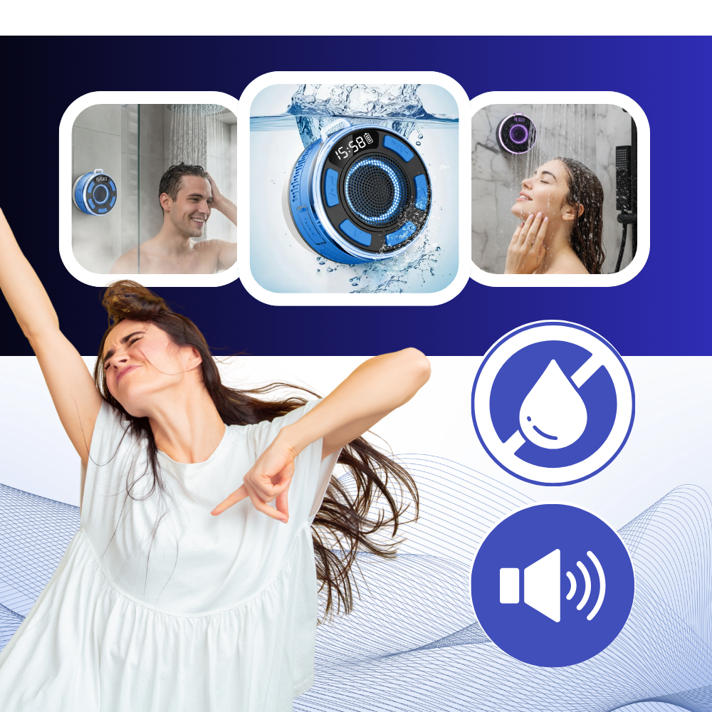 Enceinte de douche bluetooth pour salle de bain