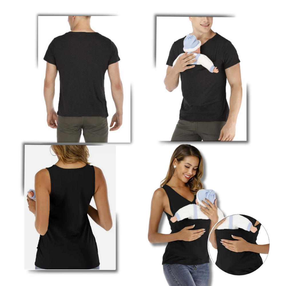 T-shirt kangourou ergonomique à la mode