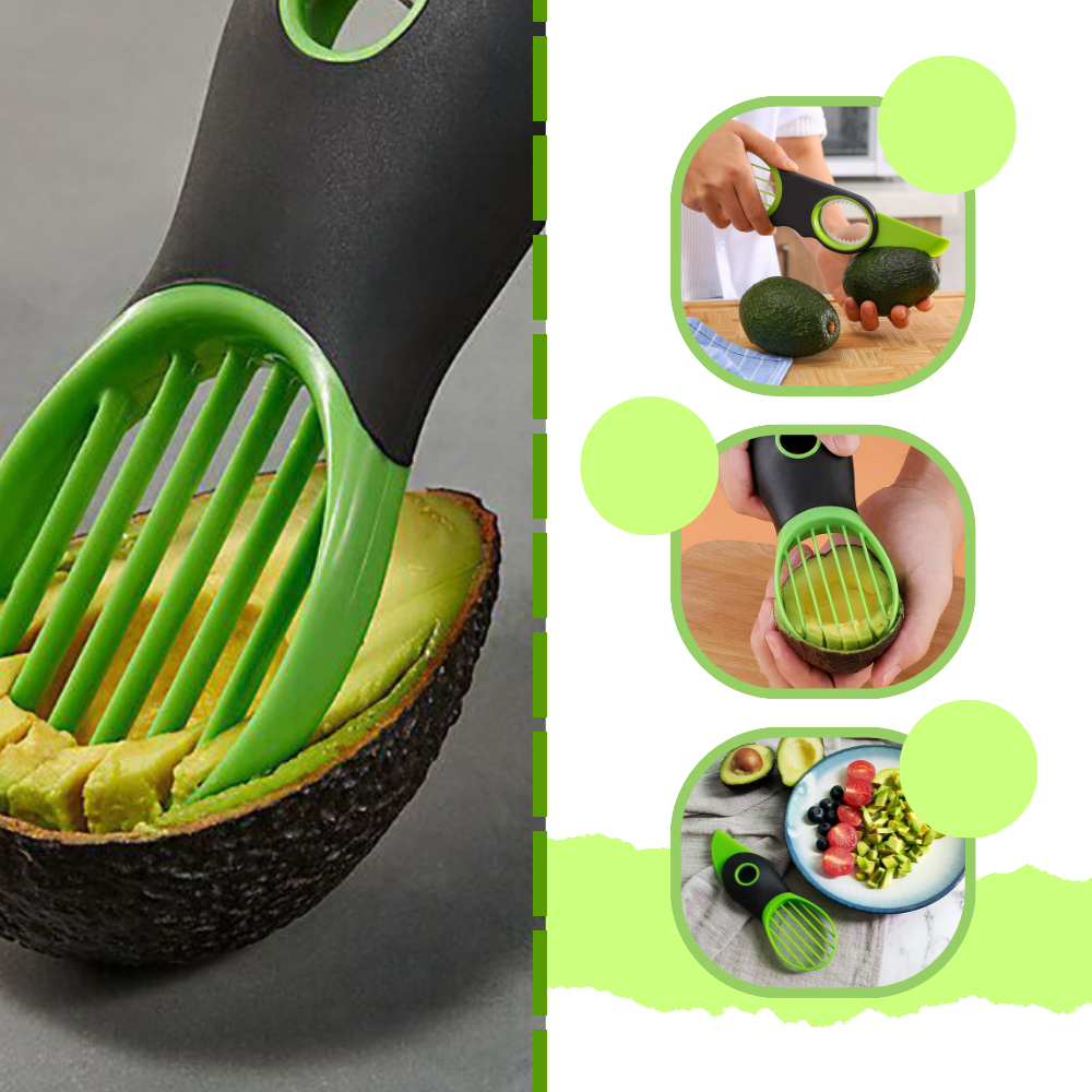 Outil ergonomique multifonctionnel pour couper les avocats