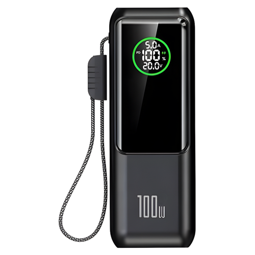 Batterie externe à recharge rapide avec câble intégré