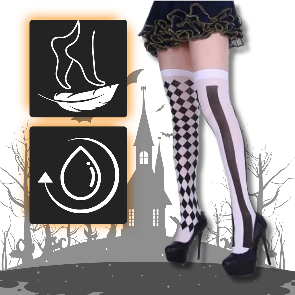 Chaussettes de compression aux motifs festifs d'Halloween