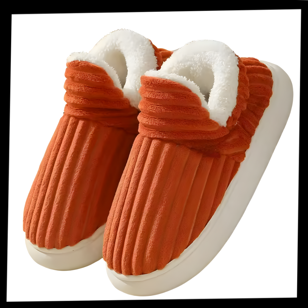 pantoufles d'intérieur douillettes en peluche moelleuse