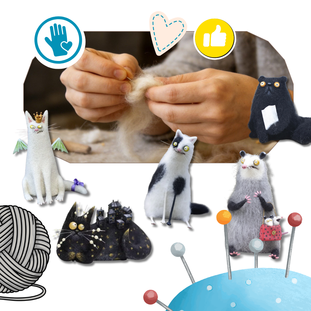 Décoration amusante animal en peluche décoiffé et espiègle