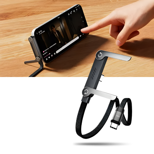 Câble de charge téléphone avec support intégré