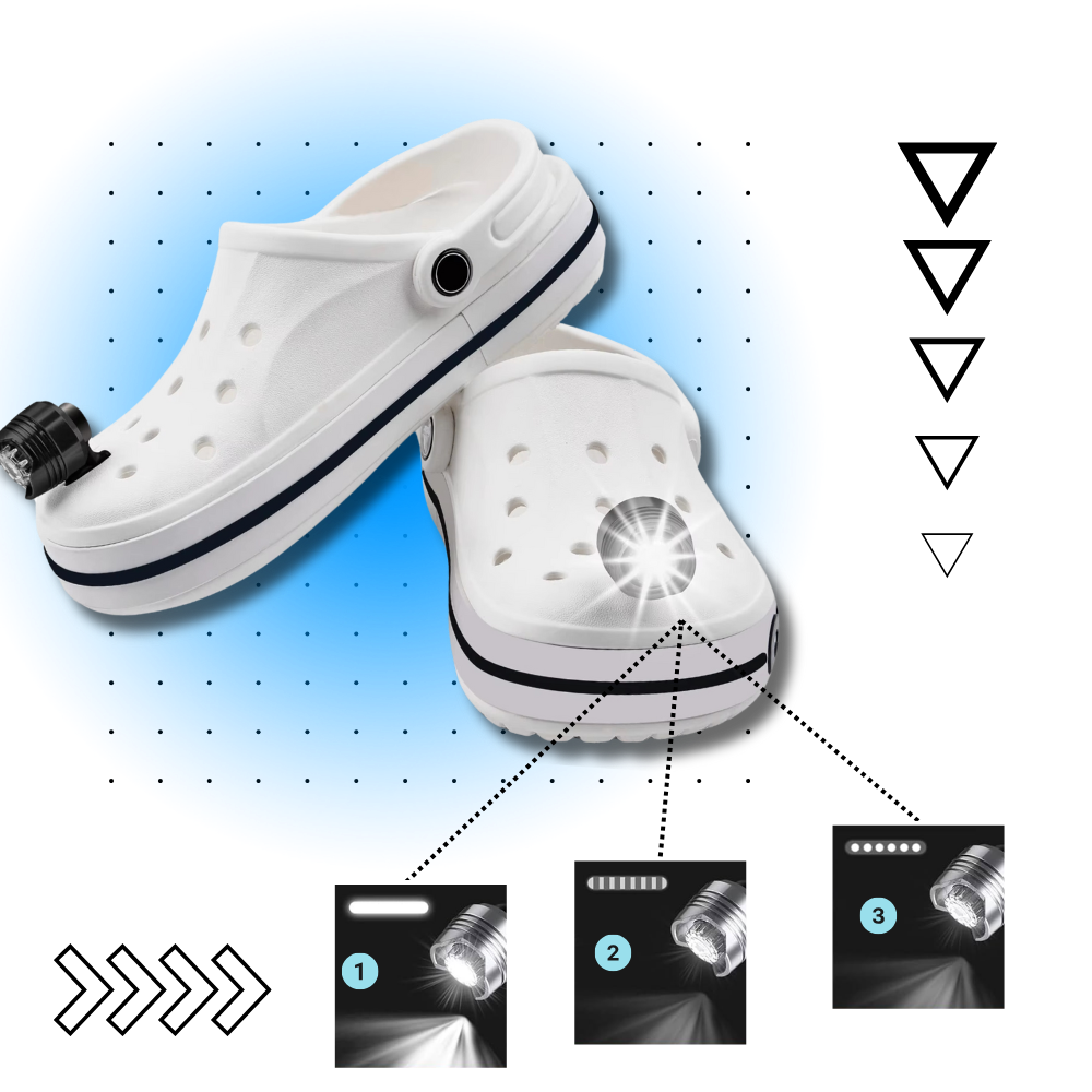 Lumière étanche et main libres pour Crocs