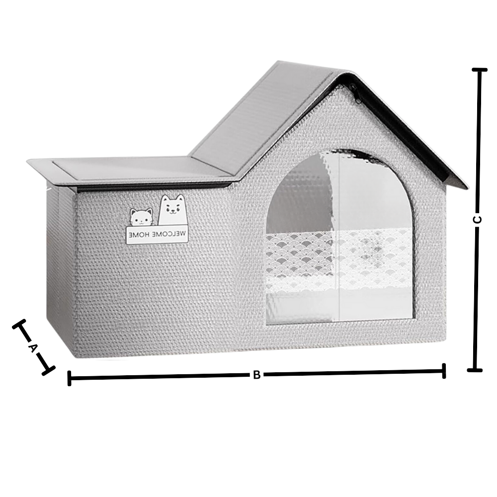 Maison pour chats à isolation thermique réfléchissante