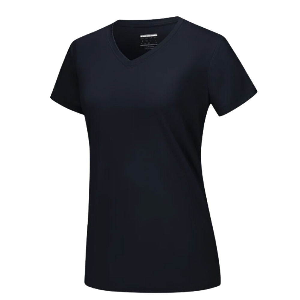 T-shirt rafraîchissant col en V pour femme