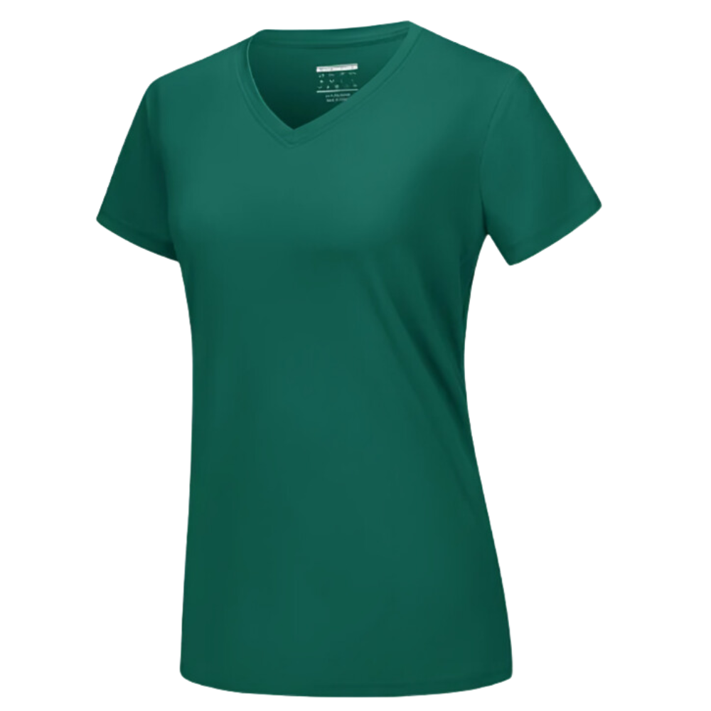 T-shirt rafraîchissant col en V pour femme