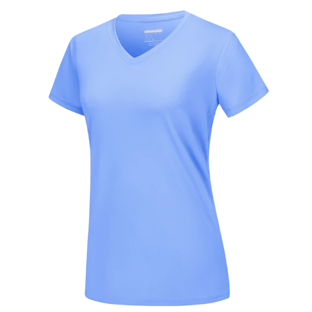 T-shirt rafraîchissant col en V pour femme