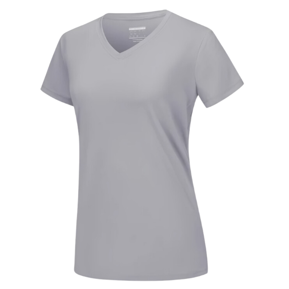 T-shirt rafraîchissant col en V pour femme