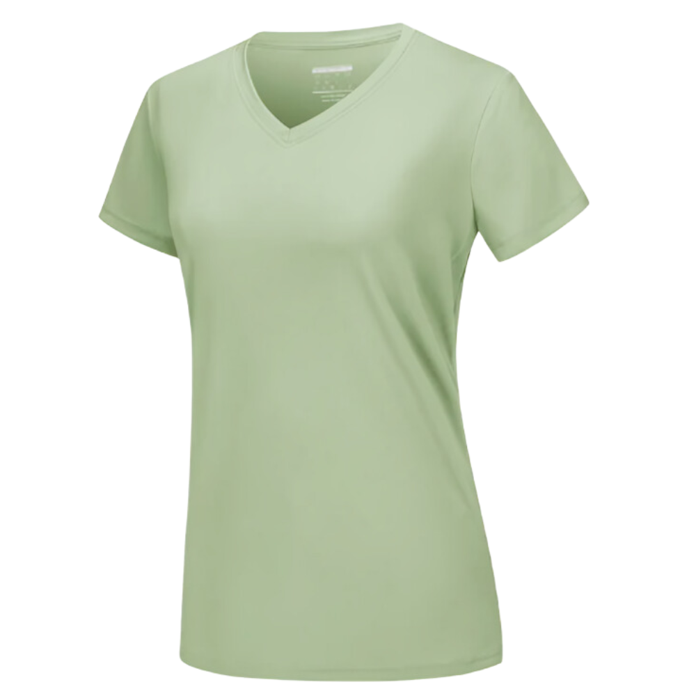 T-shirt rafraîchissant col en V pour femme